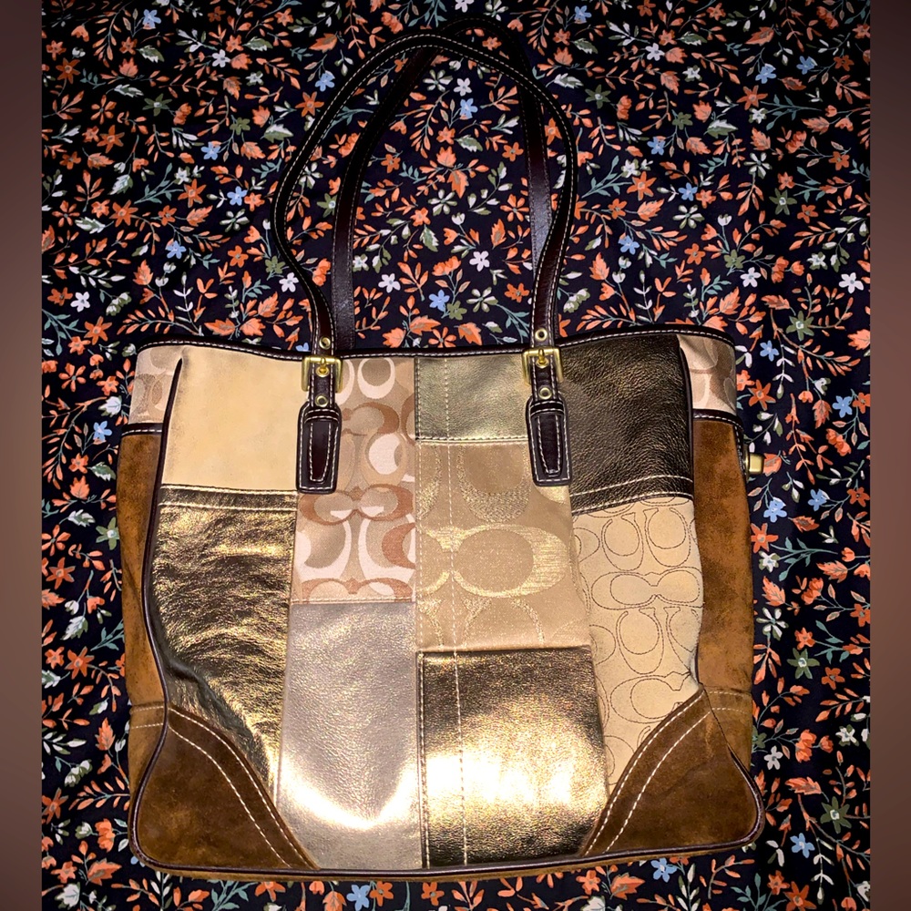 !!!!! COACH Gold Patchwork Bag Originally $398 !!!!